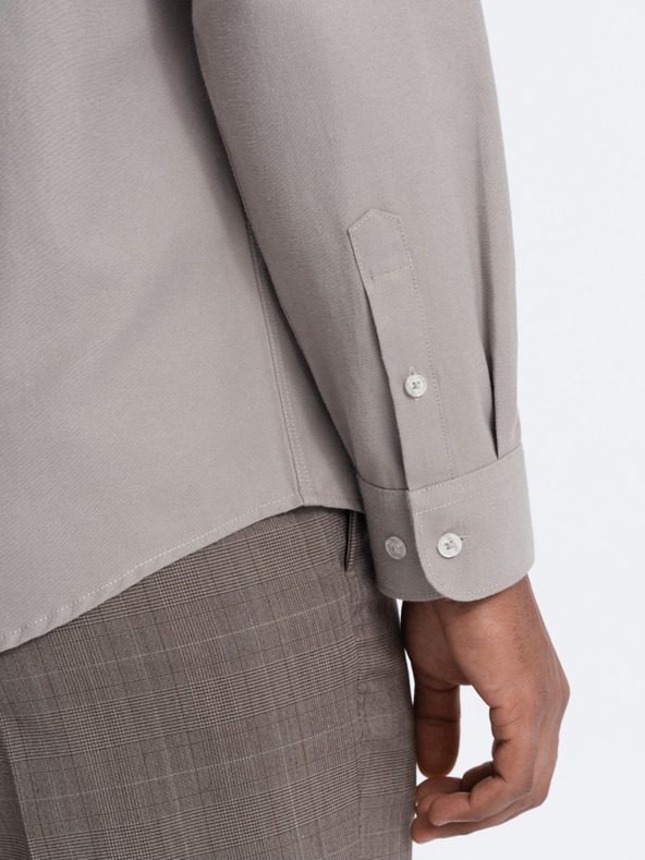 Ombre Clothing Šedá pánska košeľa Ombre Oblečenie