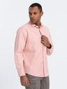 Ombre Clothing Svetloružová pánska košeľa Ombre Clothing