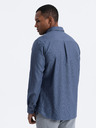 Ombre Clothing Tmavomodrá pánska košeľa Ombre Oblečenie