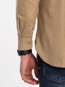 Ombre Clothing Svetlohnedá pánska košeľa Ombre Clothing