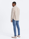 Ombre Clothing Béžová pánska košeľa Ombre Clothing