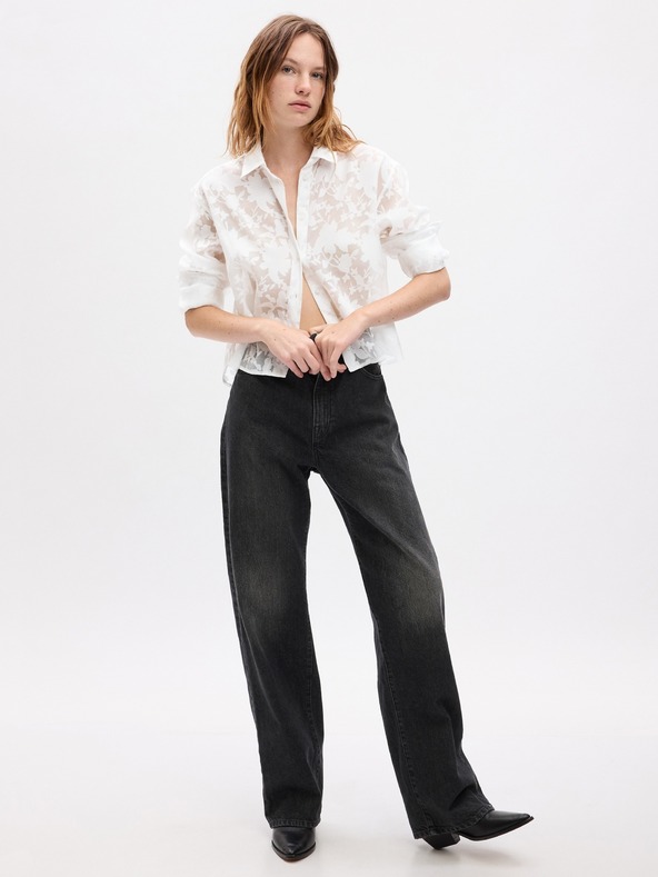 GAP Čipková košeľa crop GAP