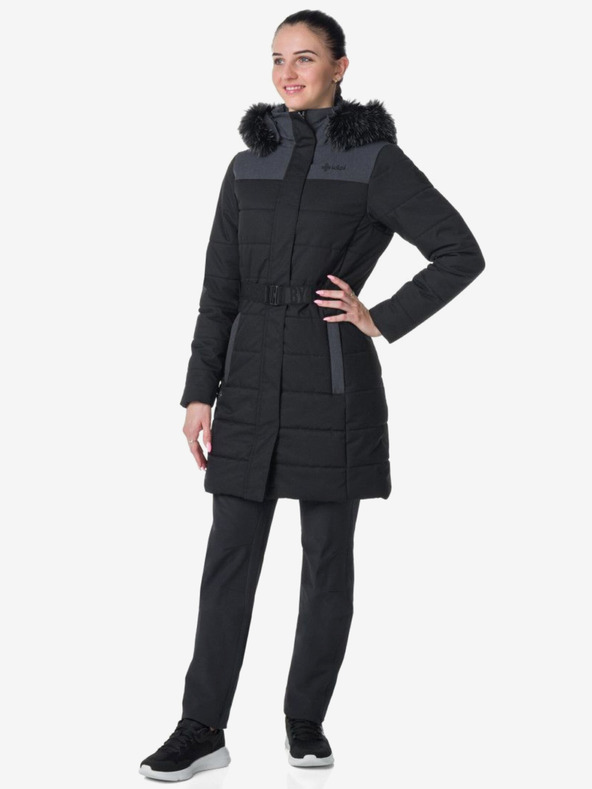 Kilpi Čierny dámsky zimný kabát Kilpi KETRINA-W