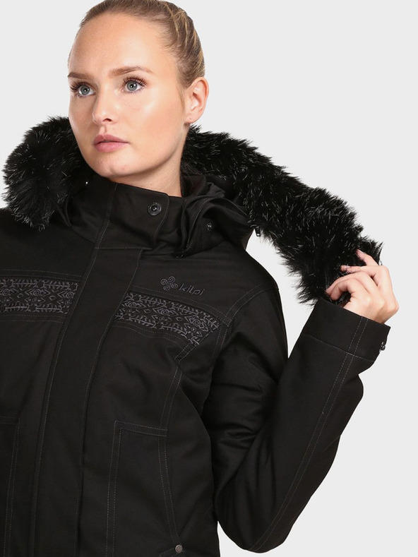 Kilpi Čierny dámsky zimný kabát Kilpi PERU-W