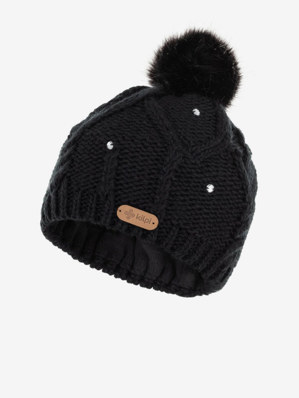 Kilpi Čierna dámska módna čiapka s bambulou Kilpi LADY-W