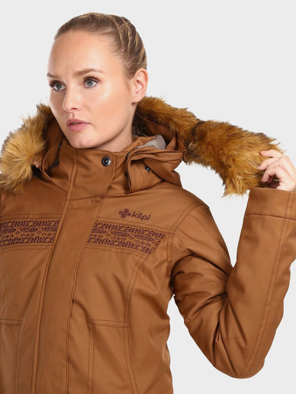 Kilpi Hnedý dámsky zimný kabát Kilpi PERU-W