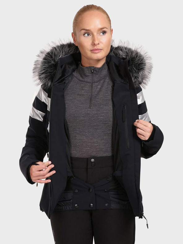 Kilpi Čierna dámska luxusná lyžiarska bunda Kilpi LTD ASTER-W