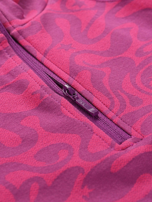 ALPINE PRO Tmavoružové dievčenské funkčné tričko ALPINE PRO Seamo