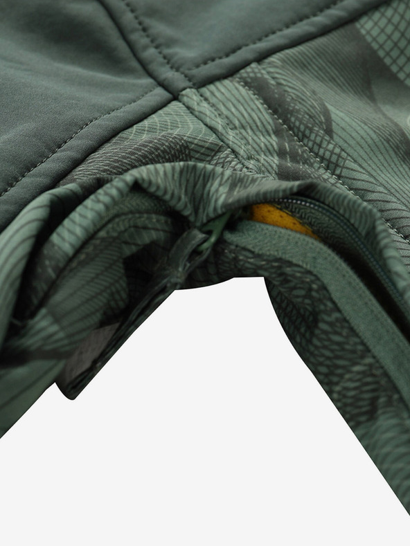 ALPINE PRO Tmavozelená detská softshellová bunda ALPINE PRO Hooro