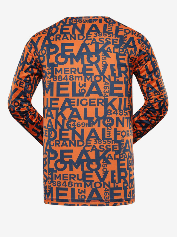 ALPINE PRO Oranžové pánske funkčné tričko ALPINE PRO Lous