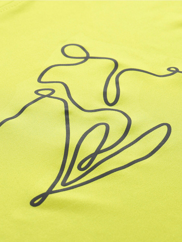 ALPINE PRO Žlté pánske funkčné tričko ALPINE PRO Lous