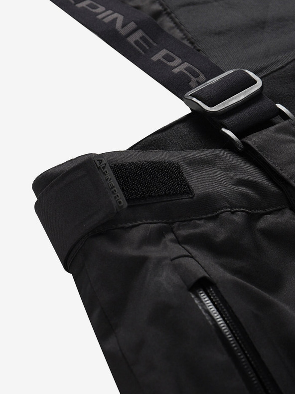 ALPINE PRO Čierne pánske lyžiarske nohavice s membránou PTX ALPINE PRO Feler