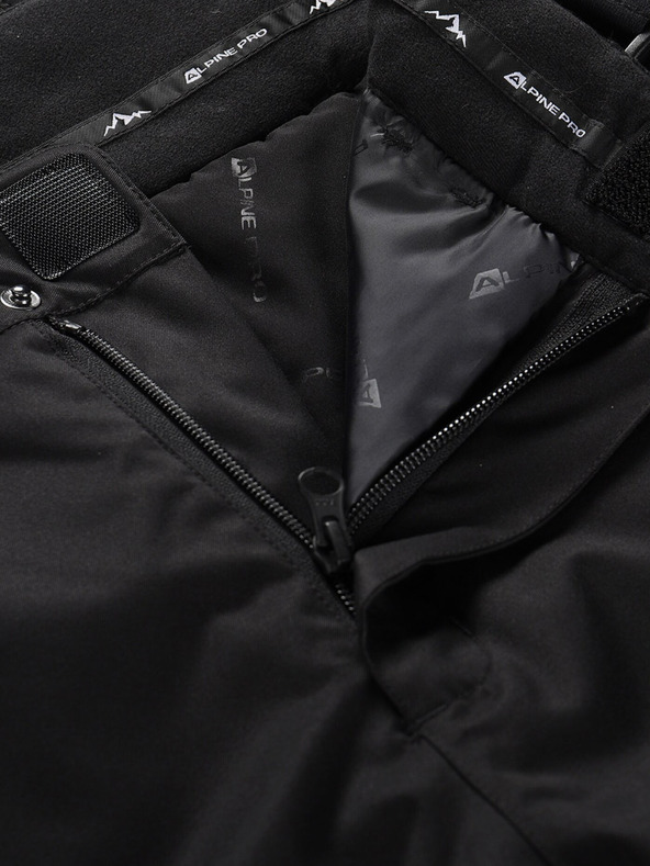 ALPINE PRO Čierne pánske lyžiarske nohavice s membránou PTX ALPINE PRO Feler
