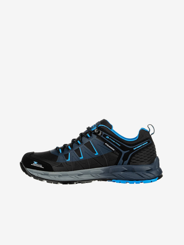ALPINE PRO Čierne pánske outdoorové topánky s membránou PTX ALPINE PRO Kerince