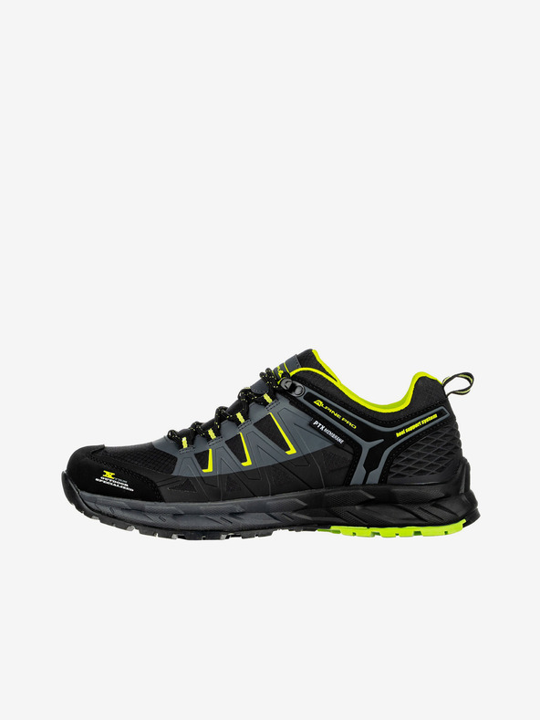 ALPINE PRO Čierne pánske outdoorové topánky s membránou PTX ALPINE PRO Kerince