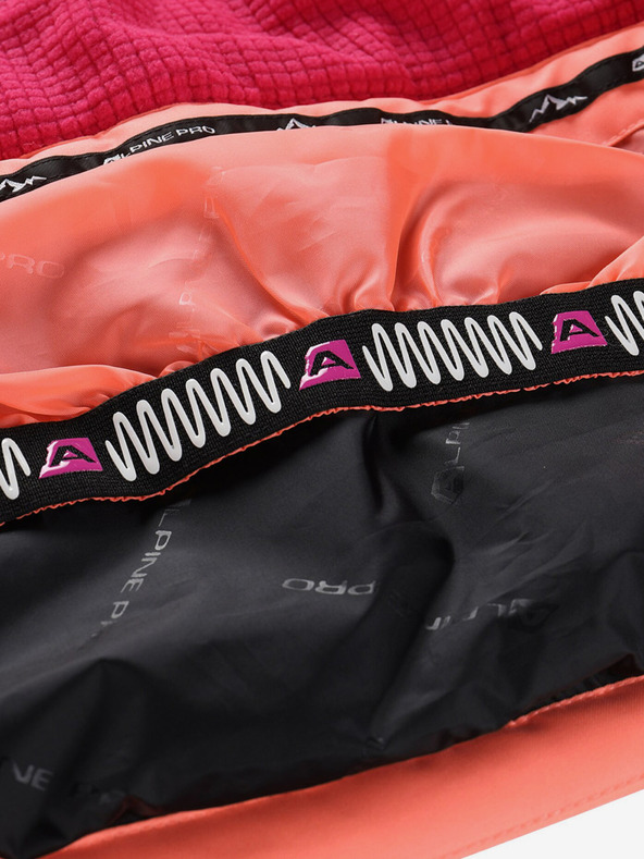 ALPINE PRO Oranžovo-ružová dievčenská lyžiarska bunda s membránou PTX ALPINE PRO Reamo