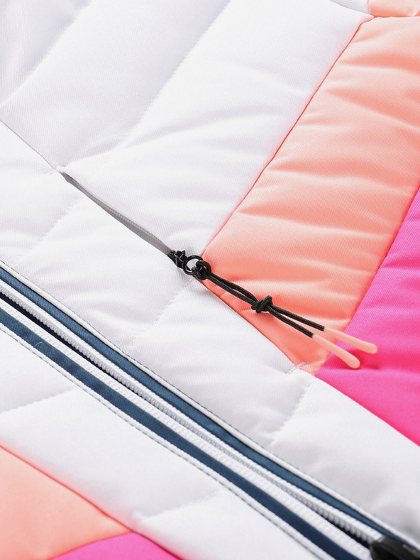 ALPINE PRO Modro-biela dámska páperová lyžiarska bunda s membránou PTX ALPINE PRO Feedra