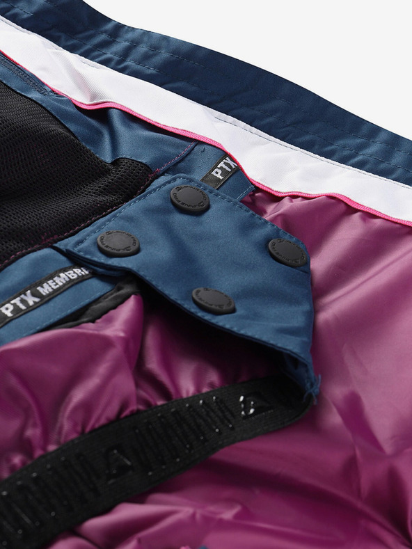 ALPINE PRO Modro-biela dámska páperová lyžiarska bunda s membránou PTX ALPINE PRO Feedra