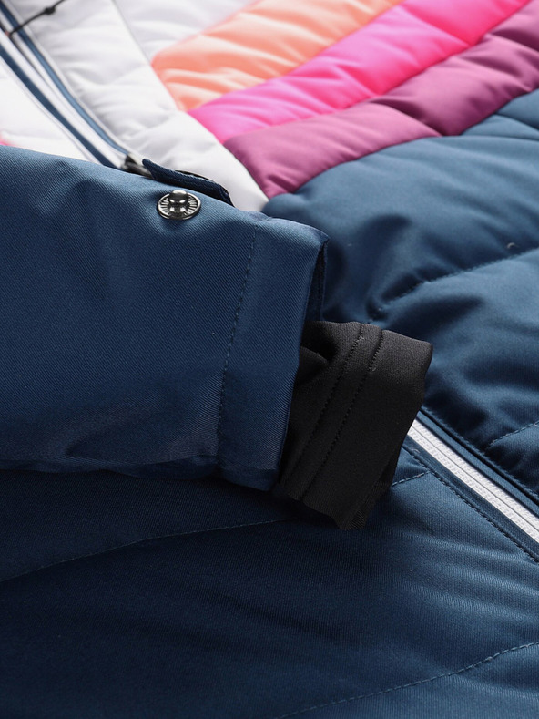 ALPINE PRO Modro-biela dámska páperová lyžiarska bunda s membránou PTX ALPINE PRO Feedra