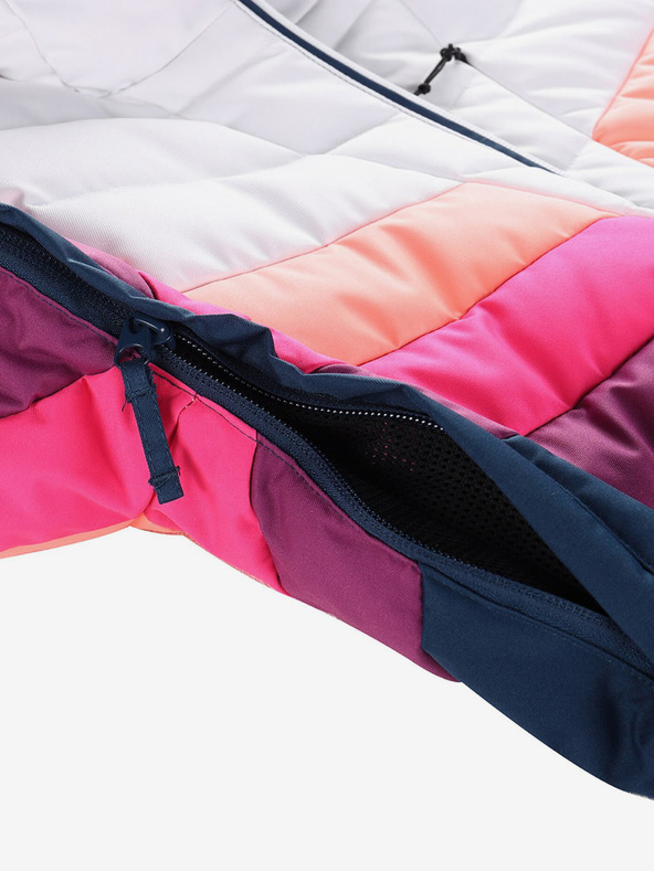 ALPINE PRO Modro-biela dámska páperová lyžiarska bunda s membránou PTX ALPINE PRO Feedra