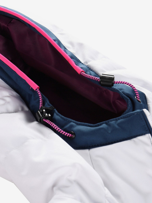 ALPINE PRO Modro-biela dámska páperová lyžiarska bunda s membránou PTX ALPINE PRO Feedra