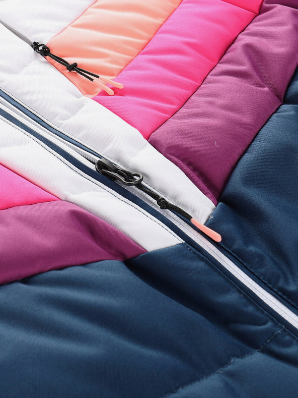 ALPINE PRO Modro-biela dámska páperová lyžiarska bunda s membránou PTX ALPINE PRO Feedra