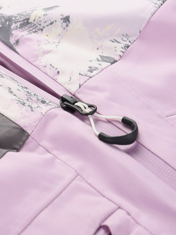 ALPINE PRO Sivo-fialová dámska lyžiarska bunda s membránou PTX ALPINE PRO Uzera