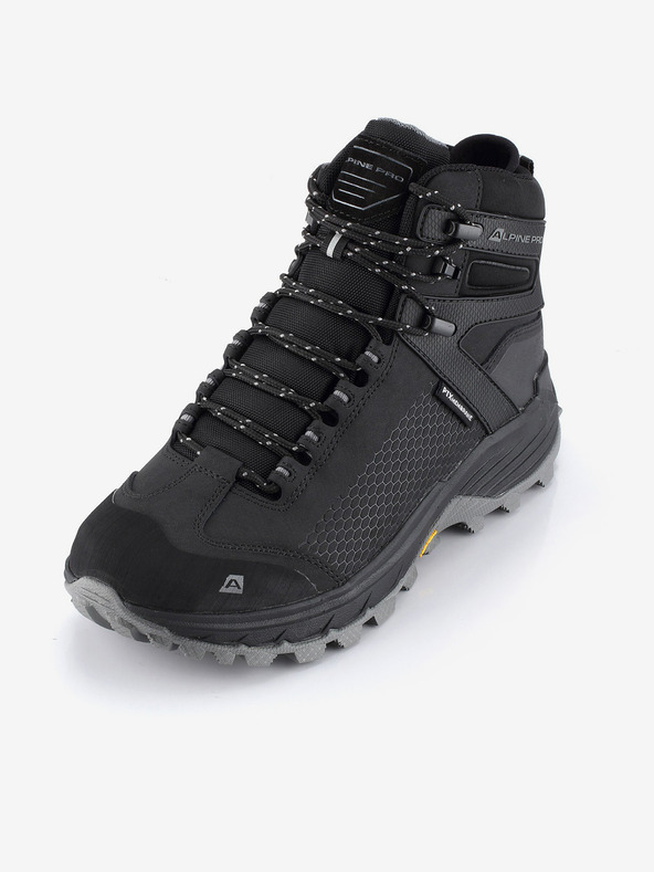ALPINE PRO Čierne pánske outdoorové topánky s membránou PTX ALPINE PRO Kneiffe