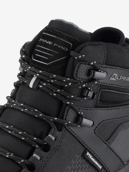 ALPINE PRO Čierne pánske outdoorové topánky s membránou PTX ALPINE PRO Kneiffe