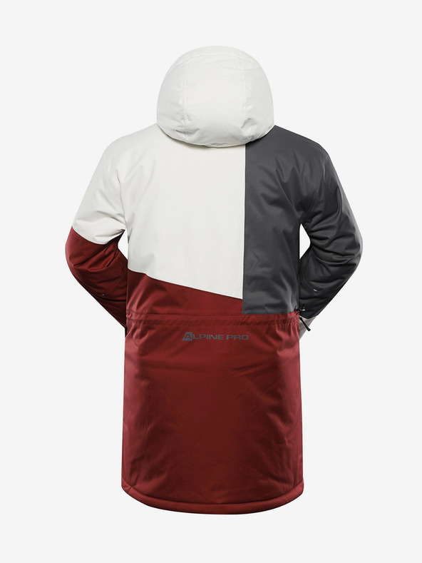 ALPINE PRO Vínová pánska lyžiarska bunda ALPINE PRO Uzer