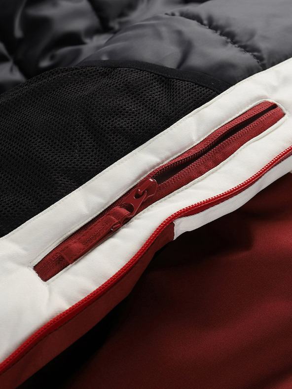 ALPINE PRO Vínová pánska lyžiarska bunda ALPINE PRO Uzer