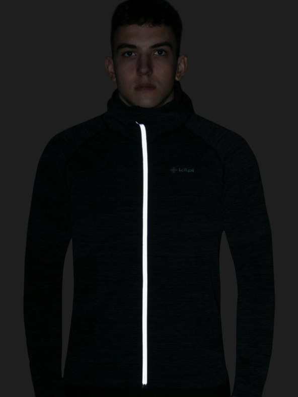 Kilpi Tmavosivá pánska rebrovaná mikina Kilpi HADSON-U