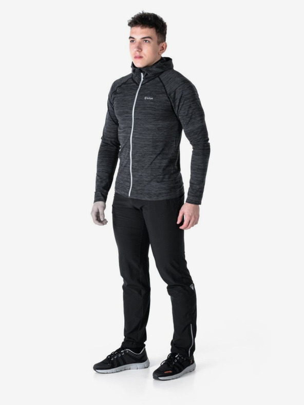 Kilpi Tmavosivá pánska rebrovaná mikina Kilpi HADSON-U