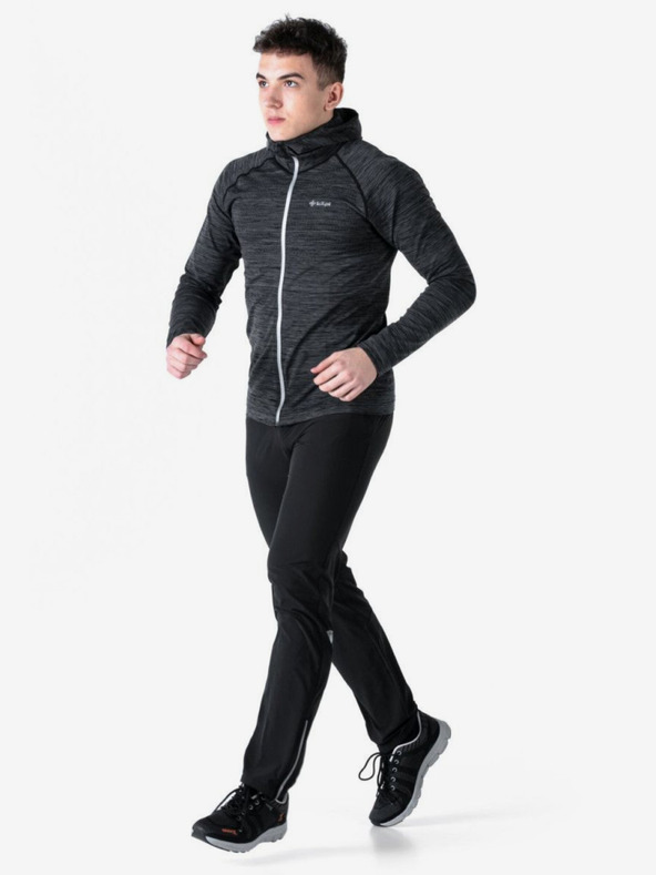 Kilpi Tmavosivá pánska rebrovaná mikina Kilpi HADSON-U