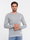 Ombre Clothing Svetlosivý pánsky sveter Ombre Clothing
