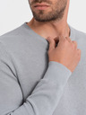 Ombre Clothing Svetlosivý pánsky sveter Ombre Clothing