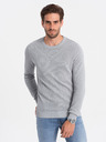 Ombre Clothing Svetlosivý pánsky sveter Ombre Clothing