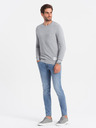 Ombre Clothing Svetlosivý pánsky sveter Ombre Clothing