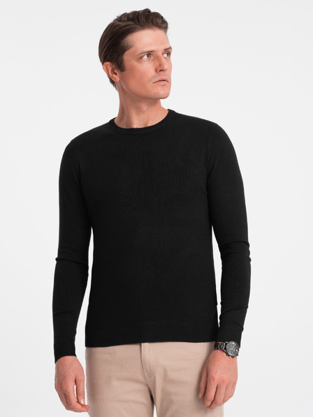 Ombre Clothing Čierny pánsky sveter Ombre Clothing