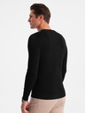 Ombre Clothing Čierny pánsky sveter Ombre Clothing