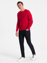 Ombre Clothing Červený pánsky sveter Ombre Clothing