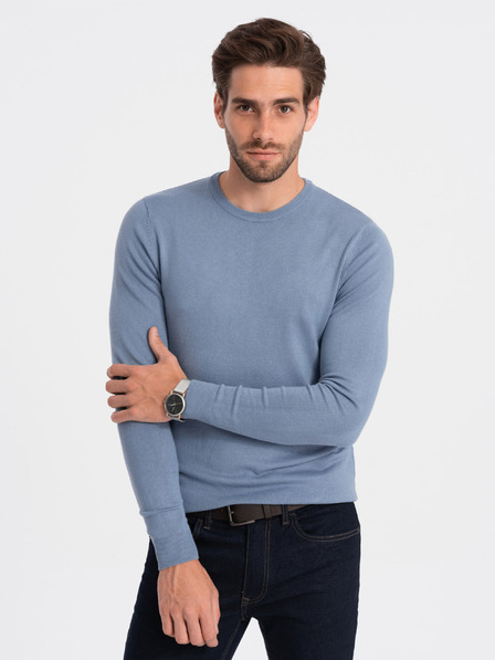 Ombre Clothing Svetlomodrý pánsky sveter Ombre Oblečenie