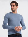Ombre Clothing Svetlomodrý pánsky sveter Ombre Oblečenie