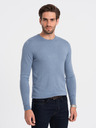 Ombre Clothing Svetlomodrý pánsky sveter Ombre Oblečenie