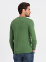 Ombre Clothing Zelený pánsky sveter Ombre Oblečenie