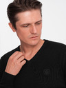 Ombre Clothing Čierny pánsky sveter Ombre Clothing