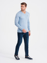 Ombre Clothing Svetlomodrý pánsky sveter Ombre Oblečenie