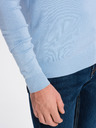 Ombre Clothing Svetlomodrý pánsky sveter Ombre Oblečenie