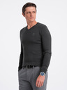 Ombre Clothing Tmavo šedá Pánsky sveter Ombre Oblečenie