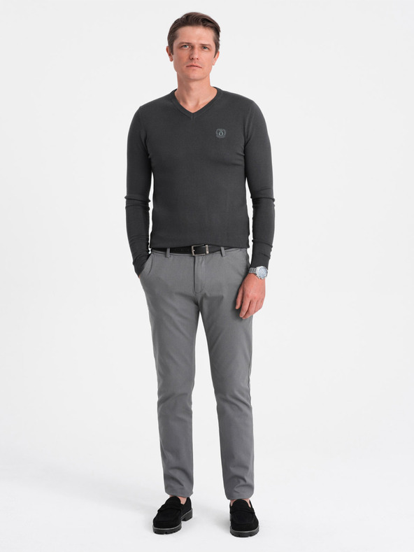 Ombre Clothing Tmavo šedá Pánsky sveter Ombre Oblečenie